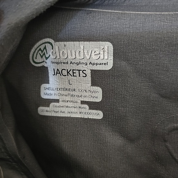 Cloudveil Inspired Angling Apparel Men's Rain Jacket Coat Size L Hooded Gore-Tex - Picture 10 of 16